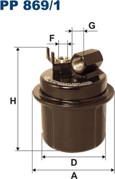 Filtron PP869/1 - Топливный фильтр autodnr.net