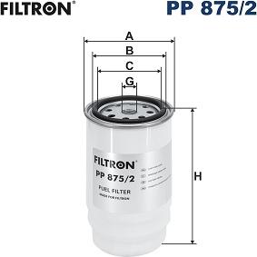 Filtron PP 875/2 - Паливний фільтр autocars.com.ua