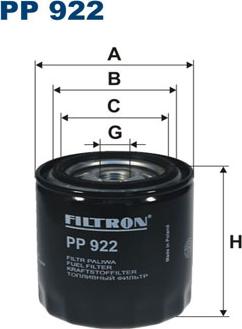 Filtron PP922 - Топливный фильтр autodnr.net