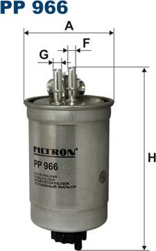Filtron PP966 - Паливний фільтр autocars.com.ua