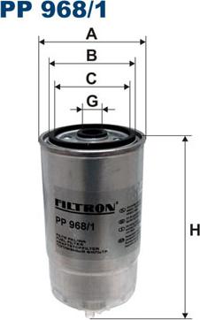 Filtron PP968/1 - Топливный фильтр autodnr.net