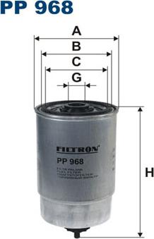 Filtron PP968 - Топливный фильтр avtokuzovplus.com.ua