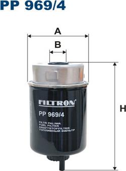 Filtron PP969/4 - Паливний фільтр autocars.com.ua