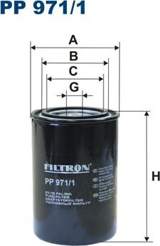 Filtron PP971/1 - Топливный фильтр avtokuzovplus.com.ua