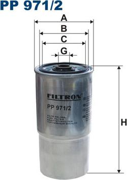 Filtron PP971/2 - Топливный фильтр avtokuzovplus.com.ua