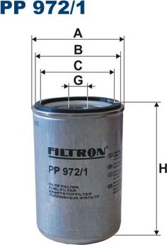 Filtron PP972/1 - Топливный фильтр avtokuzovplus.com.ua