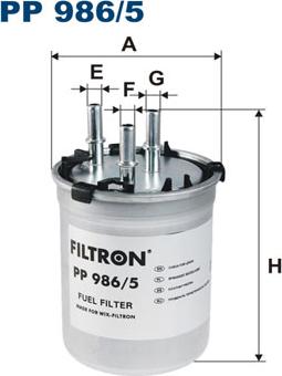 Filtron PP986/5 - Паливний фільтр autocars.com.ua