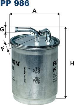 Filtron PP986 - Паливний фільтр autocars.com.ua