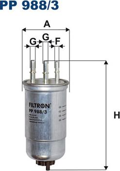Filtron PP988/3 - Топливный фильтр autodnr.net