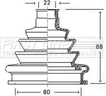 First Line FCB2219 - Пильник, приводний вал autocars.com.ua