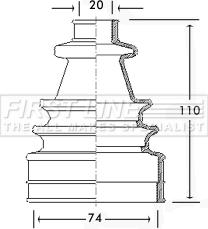 First Line FCB2230 - Пильник, приводний вал autocars.com.ua