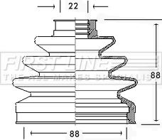 First Line FCB2232 - Пильник, приводний вал autocars.com.ua