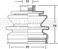 First Line FCB2242 - Пильник, приводний вал autocars.com.ua