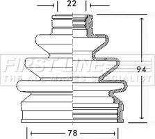 First Line FCB2246 - Пильник, приводний вал autocars.com.ua