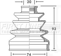 First Line FCB2254 - Пильник, приводний вал autocars.com.ua