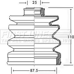 First Line FCB2267 - Пыльник, приводной вал autodnr.net