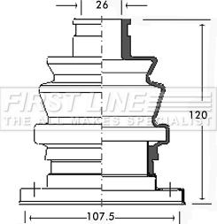 First Line FCB2275 - Пильник, приводний вал autocars.com.ua