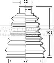 First Line FCB2318 - Пильник, приводний вал autocars.com.ua