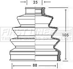 First Line FCB2332 - Пильник, приводний вал autocars.com.ua