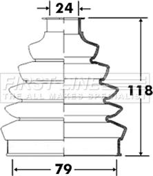 First Line FCB2366 - Пильник, приводний вал autocars.com.ua