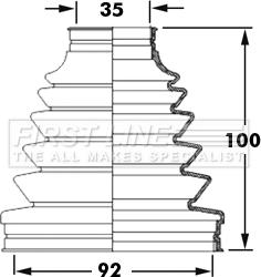 First Line FCB2384 - Пильник, приводний вал autocars.com.ua