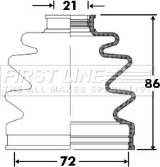 First Line FCB2385 - Пыльник, приводной вал autodnr.net