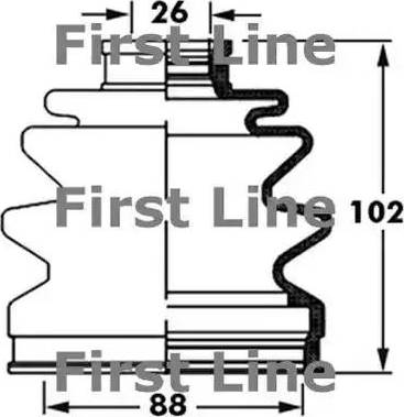 First Line FCB2391 - Пильник, приводний вал autocars.com.ua