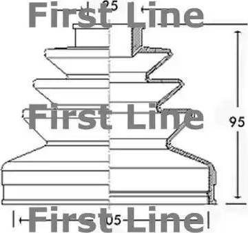 First Line FCB2428 - Пильник, приводний вал autocars.com.ua