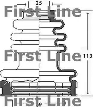 First Line FCB2524 - Пильник, приводний вал autocars.com.ua