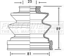 First Line FCB2527 - Пильник, приводний вал autocars.com.ua