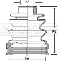 First Line FCB2617 - Пильник, приводний вал autocars.com.ua