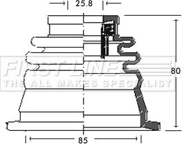 First Line FCB2686 - Пильник, приводний вал autocars.com.ua