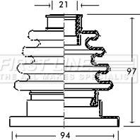 First Line FCB2717 - Пильник, приводний вал autocars.com.ua