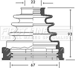 First Line FCB2728 - Пильник, приводний вал autocars.com.ua