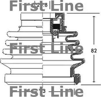 First Line FCB2749 - Пильник, приводний вал autocars.com.ua