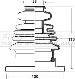 First Line FCB2753 - Пильник, приводний вал autocars.com.ua