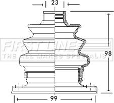 First Line FCB2766 - Пильник, приводний вал autocars.com.ua