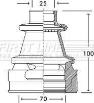 First Line FCB2772 - Пильник, приводний вал autocars.com.ua