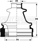 First Line FCB2798 - Пильник, приводний вал autocars.com.ua