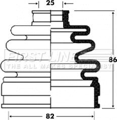 First Line FCB2834 - Пильник, приводний вал autocars.com.ua