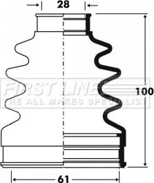First Line FCB2838 - Пильник, приводний вал autocars.com.ua