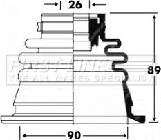 First Line FCB2848 - Пильник, приводний вал autocars.com.ua