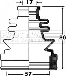 First Line FCB2855 - Пильник, приводний вал autocars.com.ua