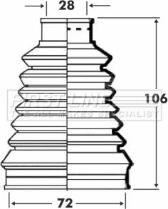 First Line FCB6072 - Пильник, приводний вал autocars.com.ua