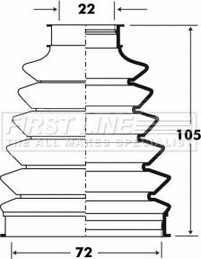 First Line FCB6073 - Пыльник, приводной вал autodnr.net