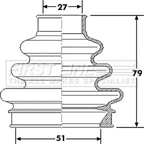 First Line FCB6177 - Пыльник, приводной вал autodnr.net