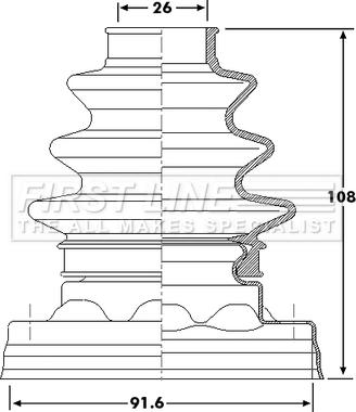 First Line FCB6182 - Пыльник, приводной вал autodnr.net