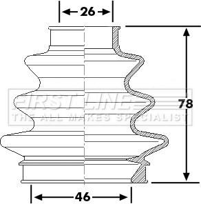 First Line FCB6226 - Пыльник, приводной вал autodnr.net