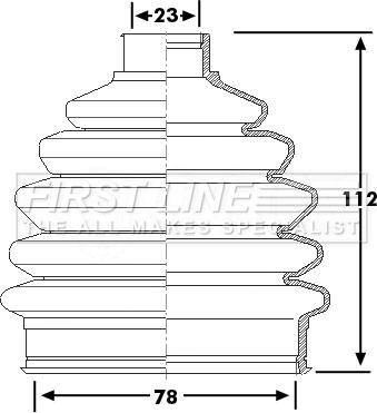 First Line FCB6251 - Пильник, приводний вал autocars.com.ua