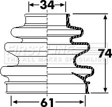 First Line FCB6262 - Пыльник, приводной вал autodnr.net